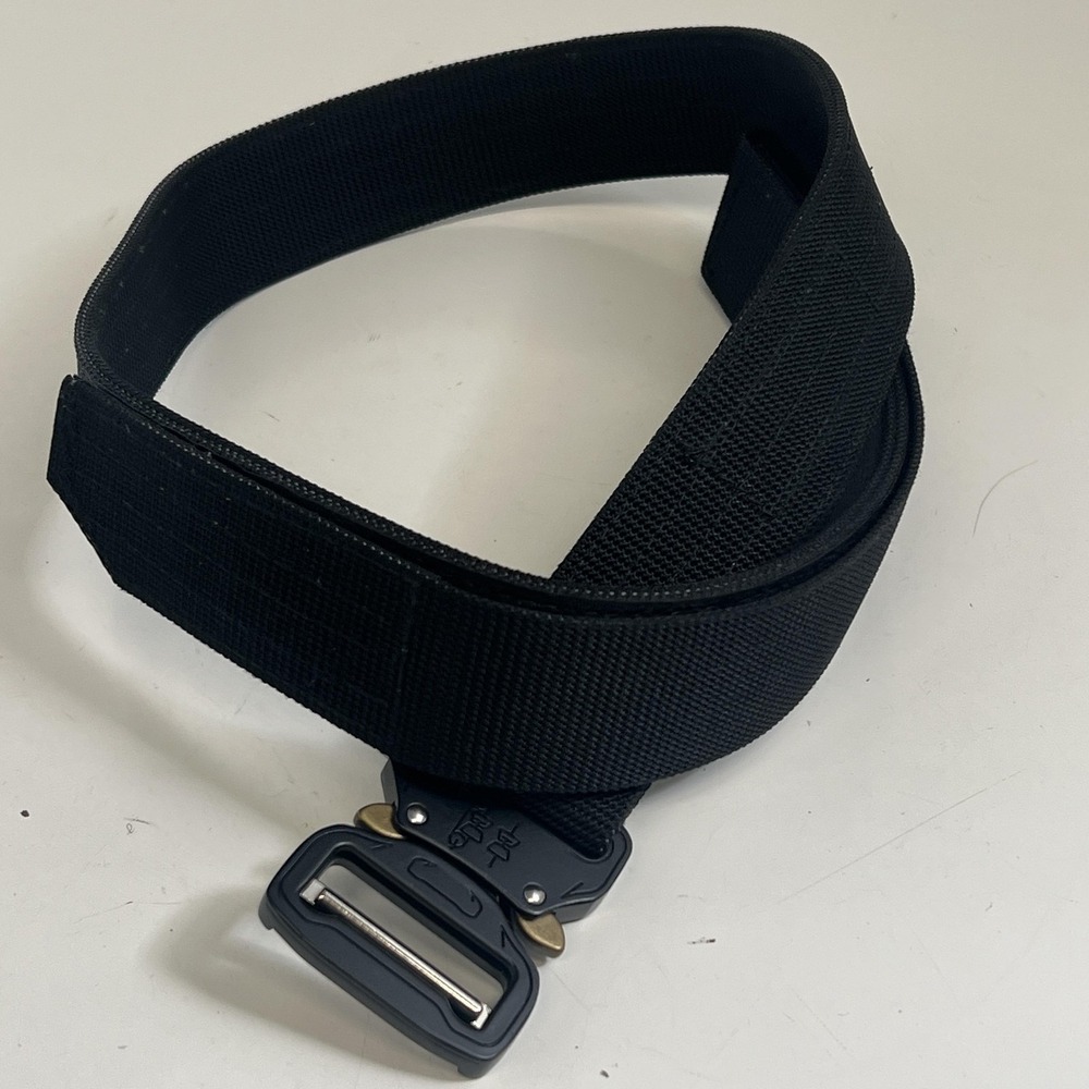 XTAC Tactical Duty Belt Large Black Nylon Quick Release Buckle Hook Loop Police